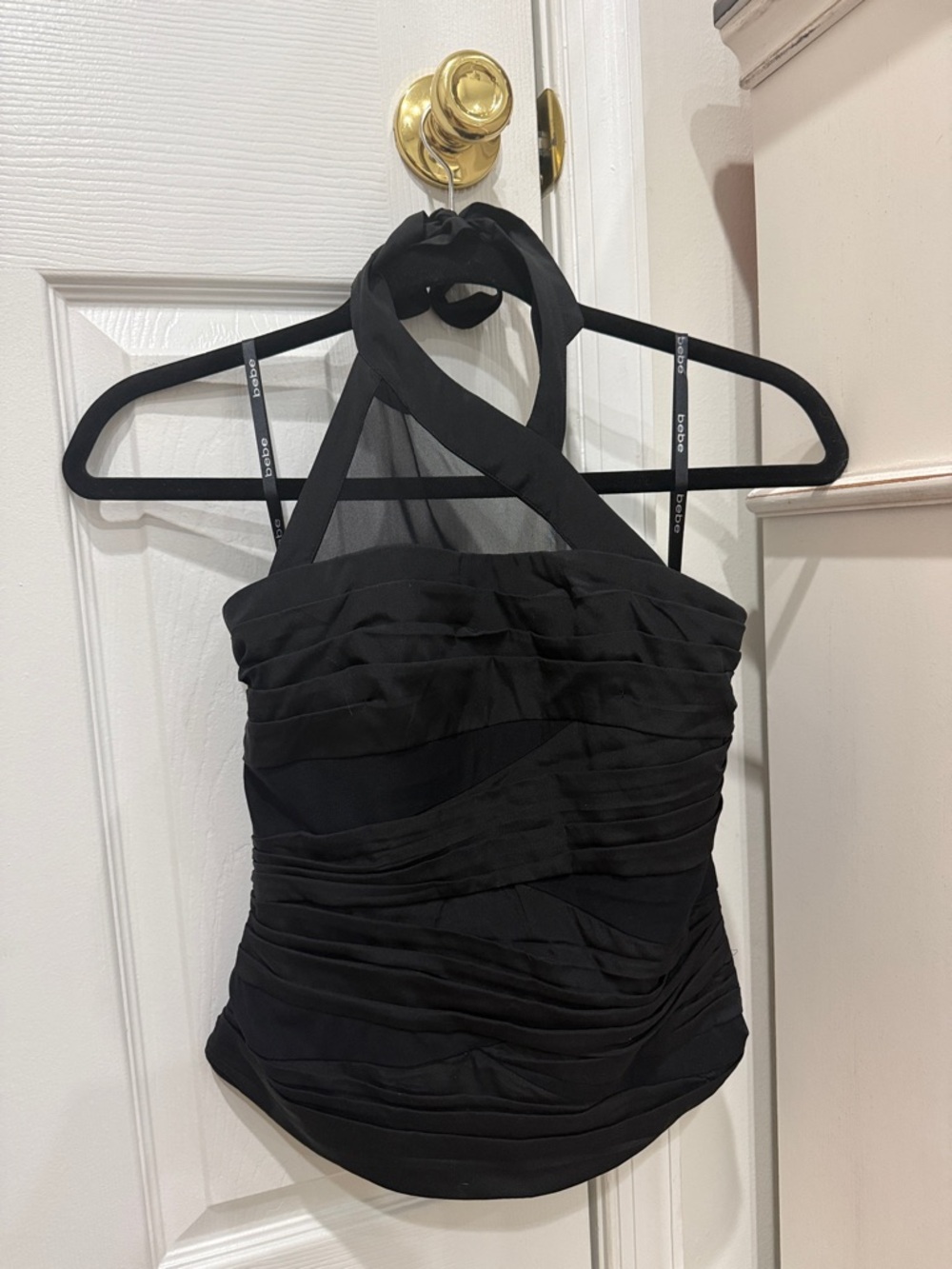 Bebe black halter top